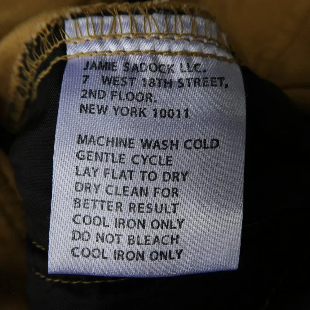 Jamie Sadock Shorts Gold Bermuda Tan Stretch Zip Pockets 8 inch Inseam 2